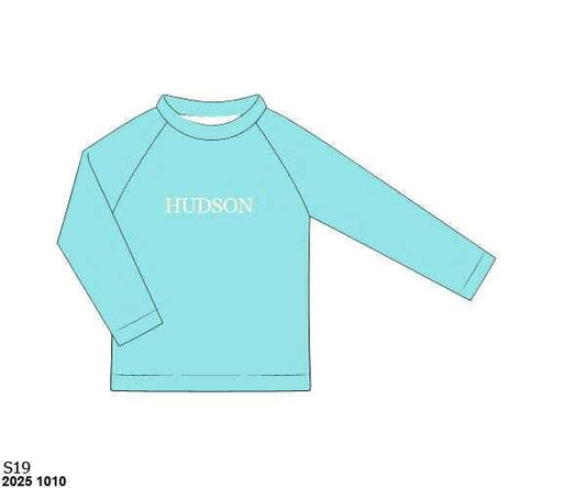 Pre Order 135: Pastel Palms- Boys Rashguard Top