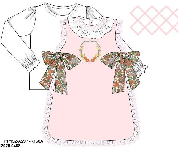 RTS: Hayes Floral- Girls 2pc Woven Dress (Without Monogram)