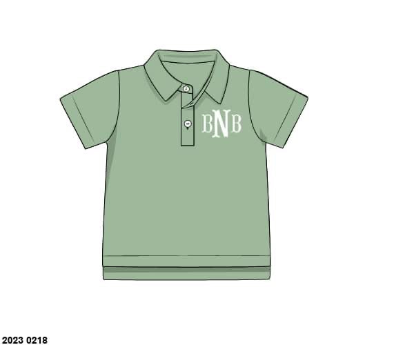RTS: Boys Basic Tops Collection- Aquafoam Polo (No Monogram)