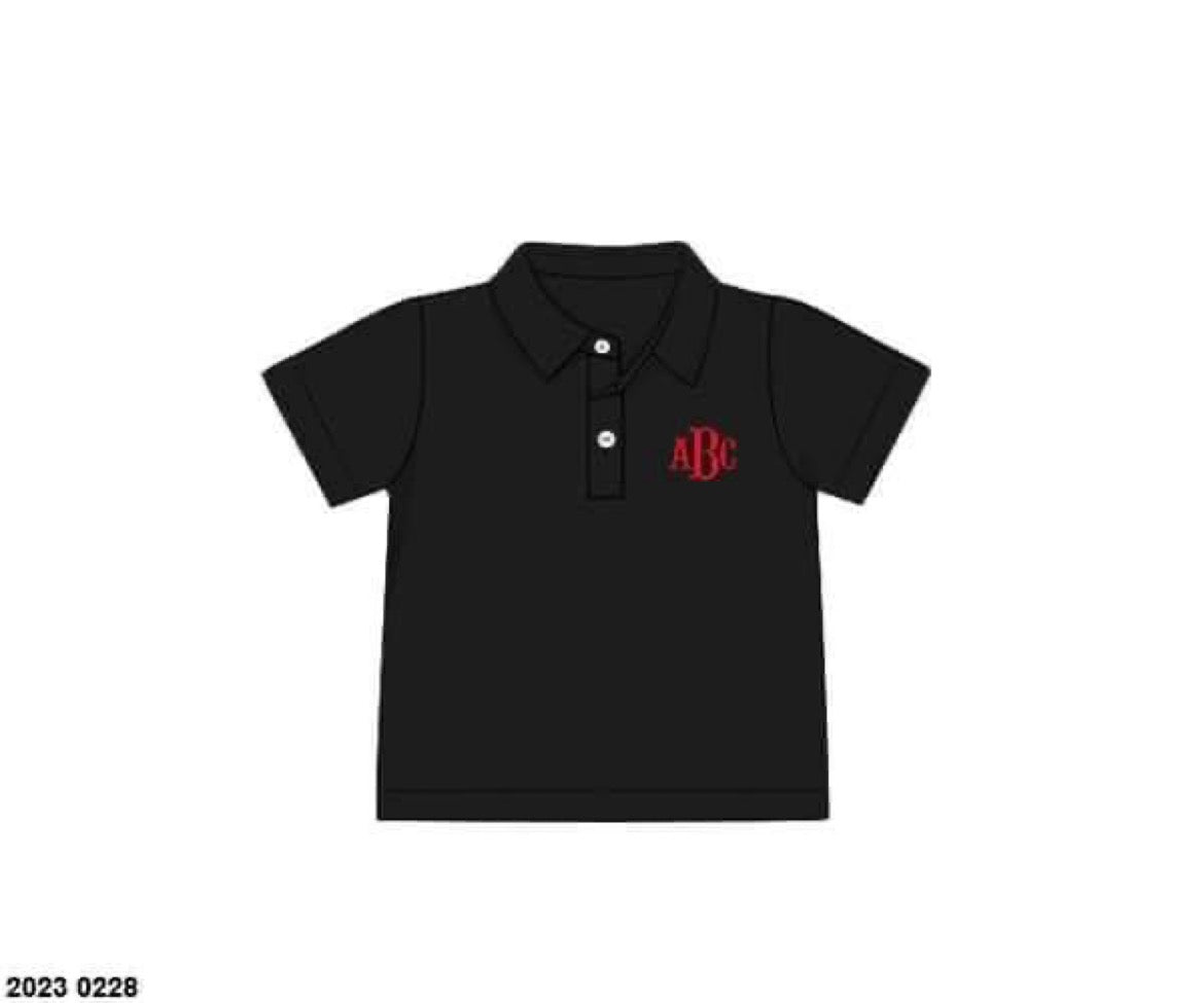 RTS: Sanford Collection- Boys Knit Polo (No Monogram)