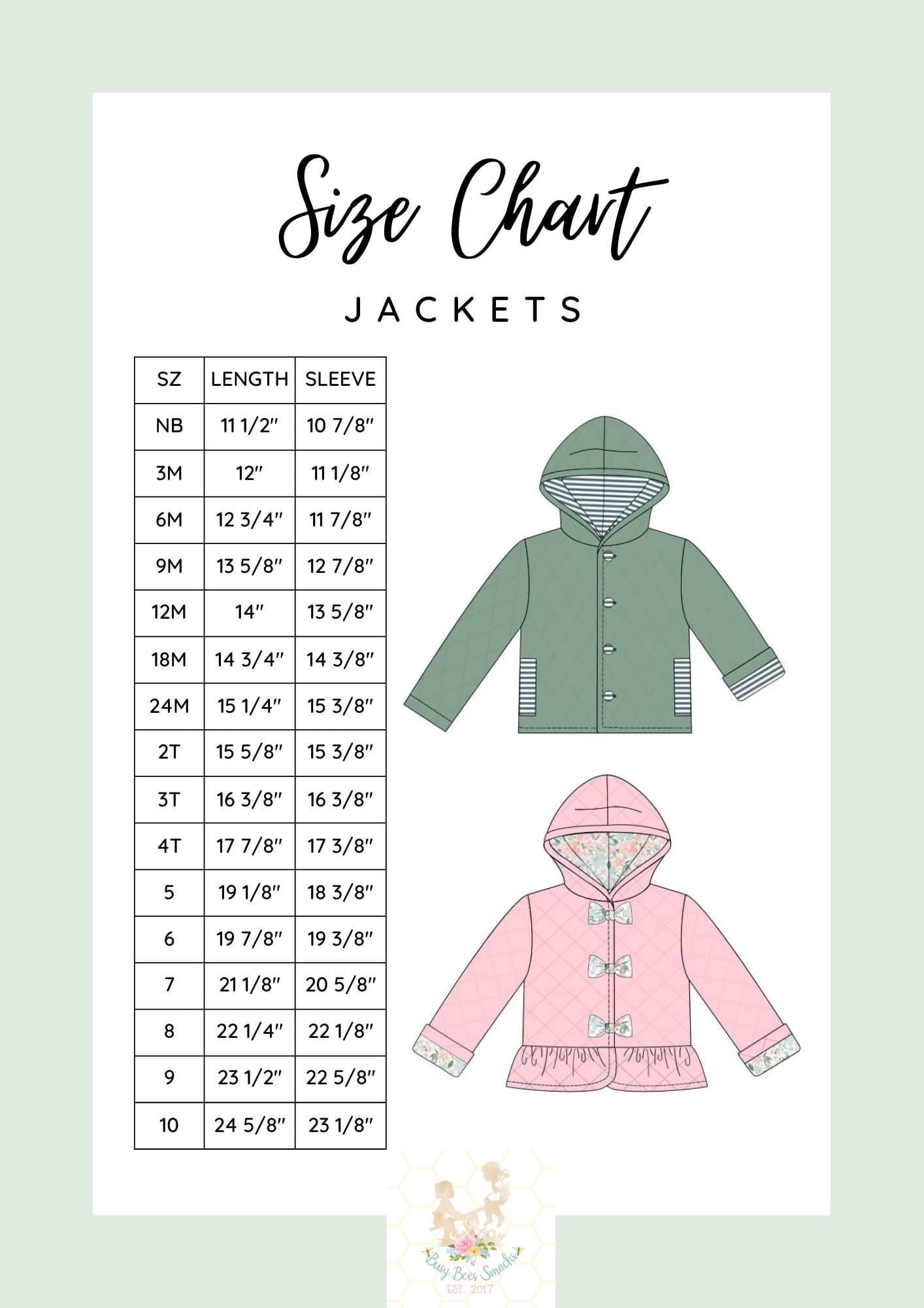 Jacket Size Chart