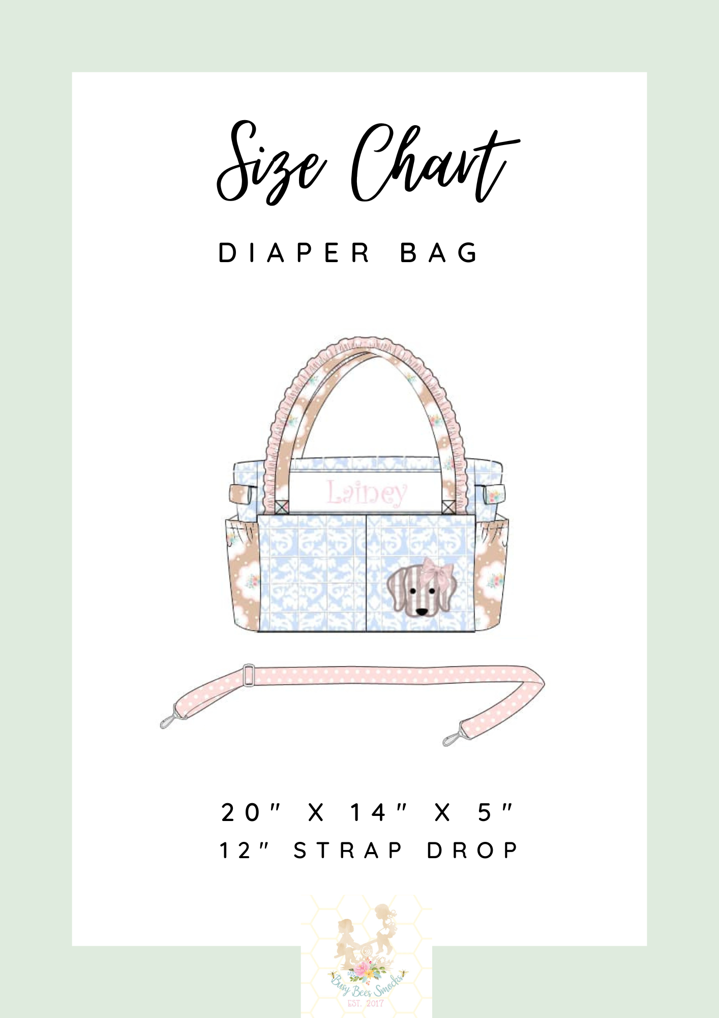 Diaper Bag Size Chart