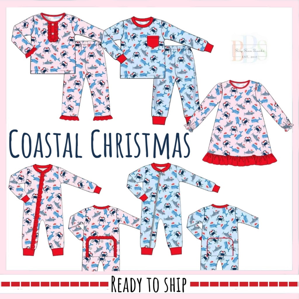*CHRISTMAS RTS: Coastal Christmas- Boys Knit 2pc Lounge