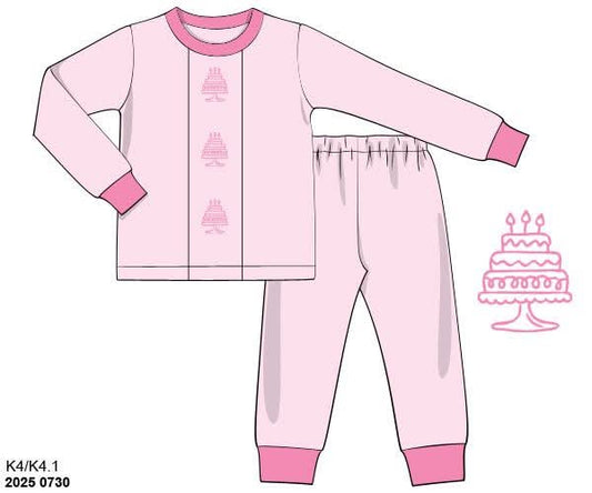 RTS: Happy Birthday!- Girls Knit Lounge Set