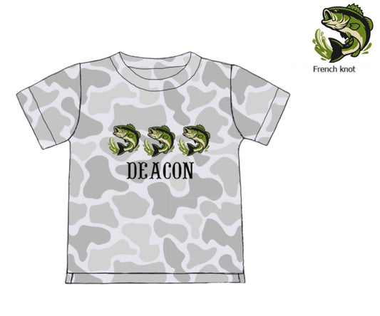 Camo Craze Flash Presale: Boys Knit Tee- Gray