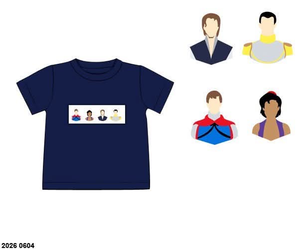 Pre Order 146: Characters- Boys Smocked Princes Knit Shirt
