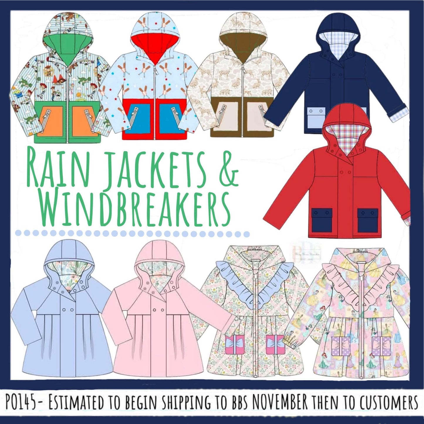 Pre Order 145: Rain Jackets & Windbreakers- Girls Finlee Rain Jacket