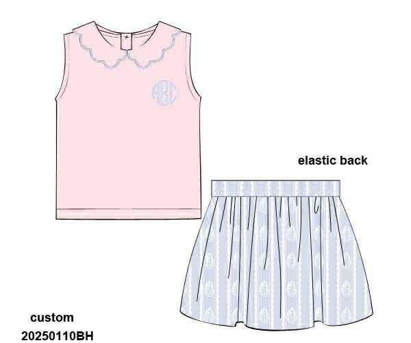 Pre Order 136: Ollie's Oysters- Girls Knit Skort Set