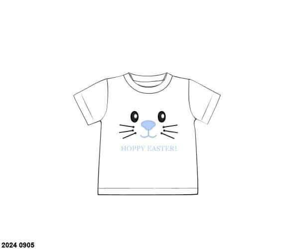 RTS: Easter Shirt Only- Boys Hoppy Face Shirt (No Monogram)