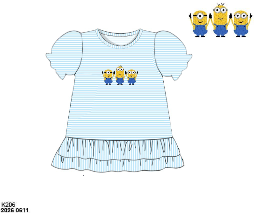Pre Order 146: Characters- Girls BaNaNa! French Knot Shirt
