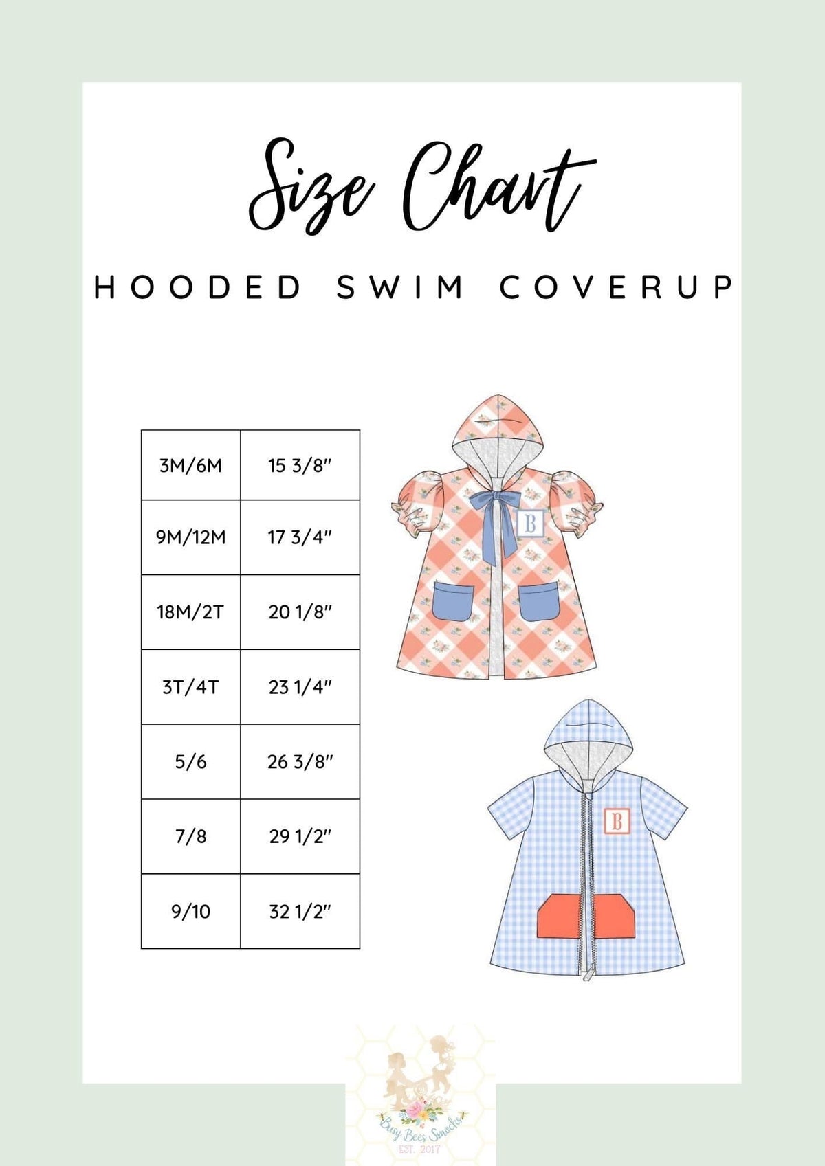 Pre Order 149: Family Swim- Boys Hooded Cover Up