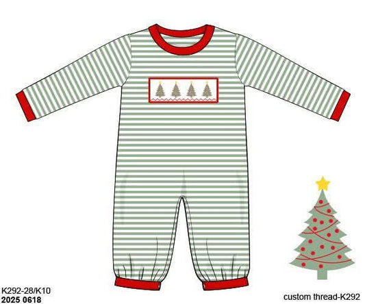 RTS: Sage Tidings- Boys Smocked Romper