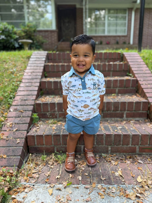 RTS: Boys Only- Fish Shortie Set