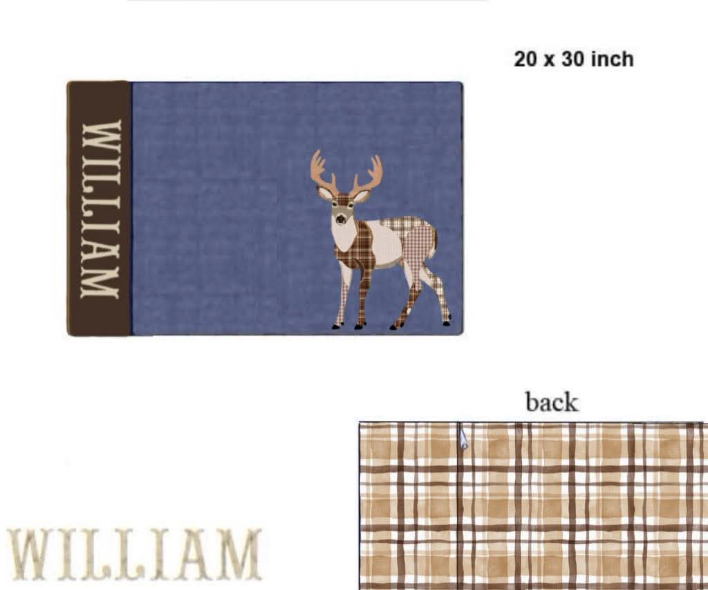 Honey 3: Homestead- Deer:  Appliqué Linen Pillow Case