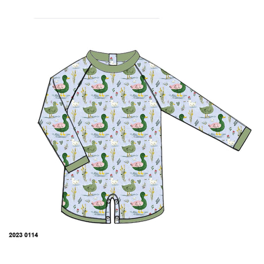 Pre Order 138: Walden Pond- Boys 1pc Rash Guard Swim