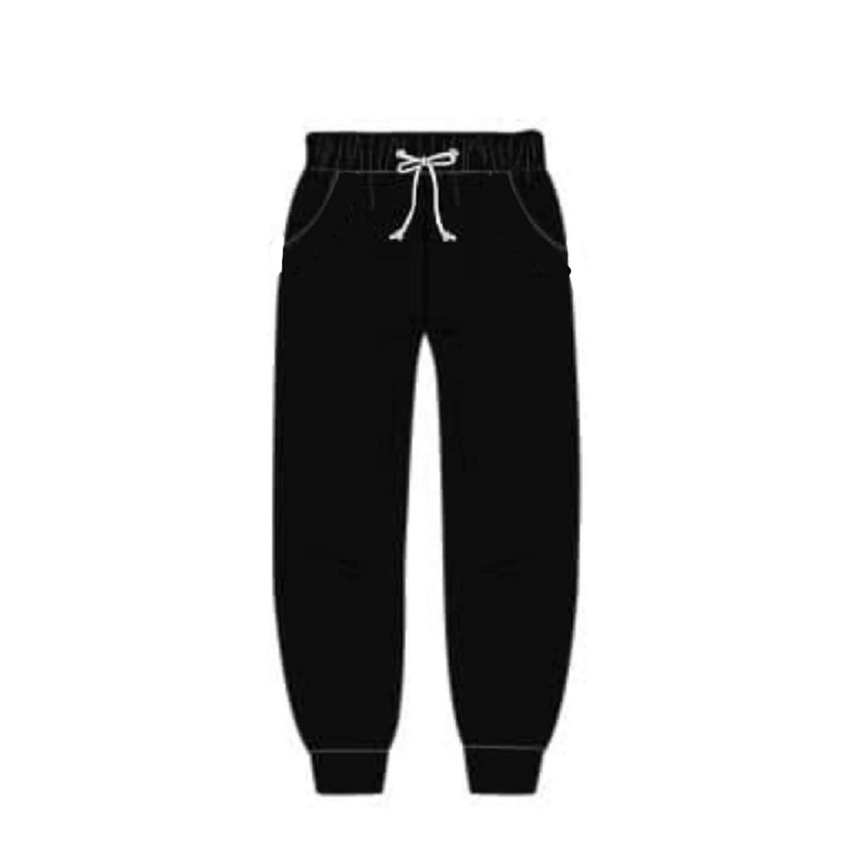 RTS: Mix & Match Bottoms- Boys Black Knit Joggers