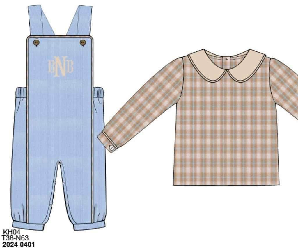 Pre Order 141: Will Anders- Boys 2pc Corduroy Romper