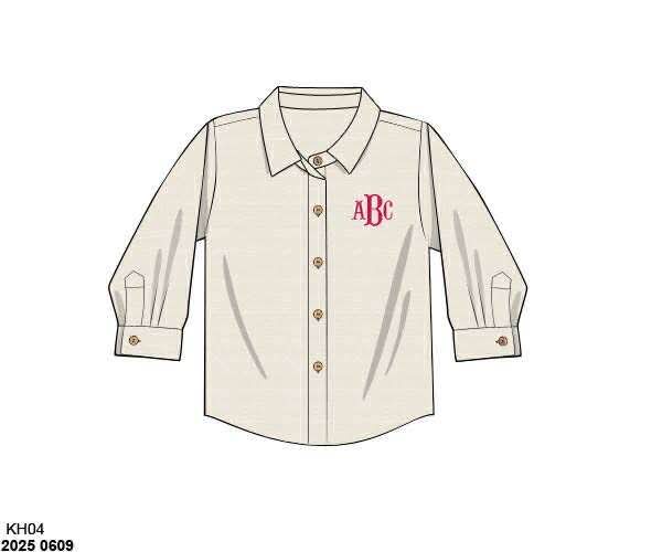 RTS: Heaven Sent- Dad/Mini Button Up Shirt (No Monogram)