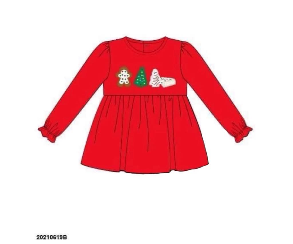 RTS: Christmas Shirt Only- Girls Snack Cake Shirt
