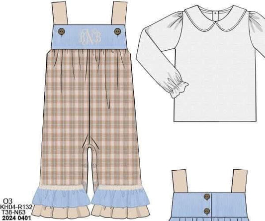 Pre Order 141: Will Anders- Girls 2pc Woven Romper