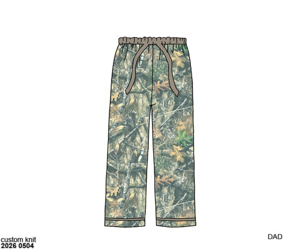 Camo Craze Flash Presale: Lounge- Dad/Mini Woodland Bamboo Lounge Pant