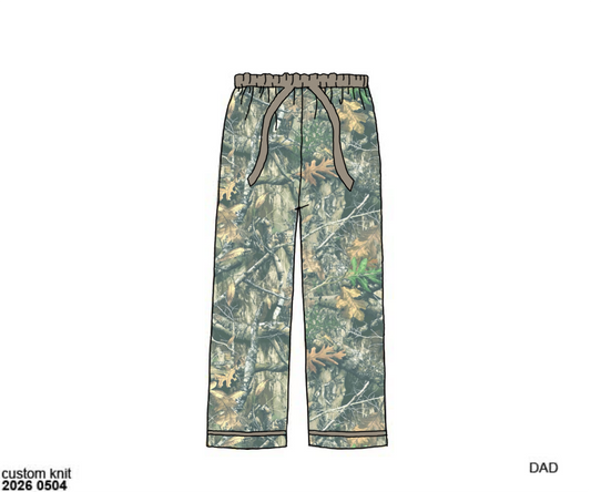 Camo Craze Flash Presale: Lounge- Dad/Mini Woodland Bamboo Lounge Pant