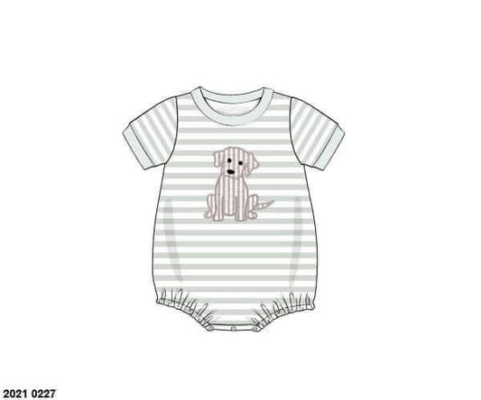 Customer Choice Pre Order 1: Boys Sage Puppy Knit Bubble