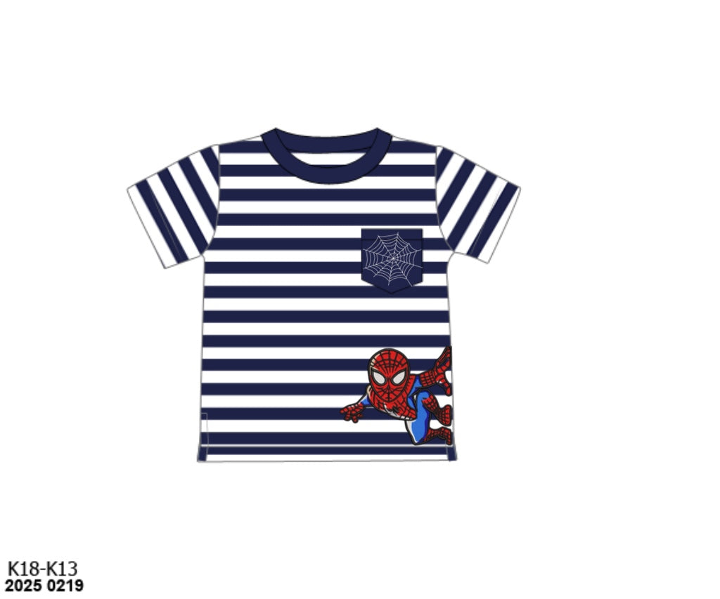 Pre Order 146: Boys Only- Web Hero Appliqué Knit Shirt