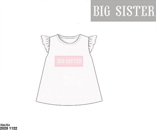 RTS: Sibling Collection- Girls Big Sister Smocked Shirt