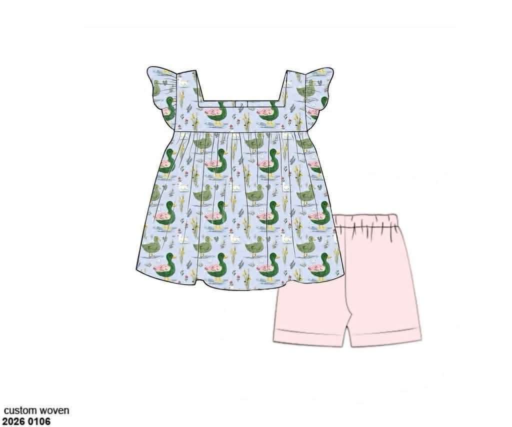 Pre Order 138: Walden Pond- Girls Knit Short Set