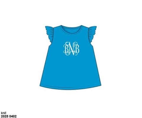 Pre Order 146: Basic Tees- Girls Aqua Knit Shirt