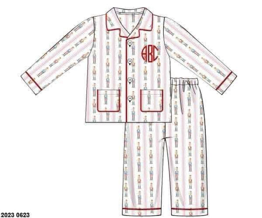 RTS: Nutcracker Nights- Dad/Mini 2pc Knit Lounge Set (No Monogram)