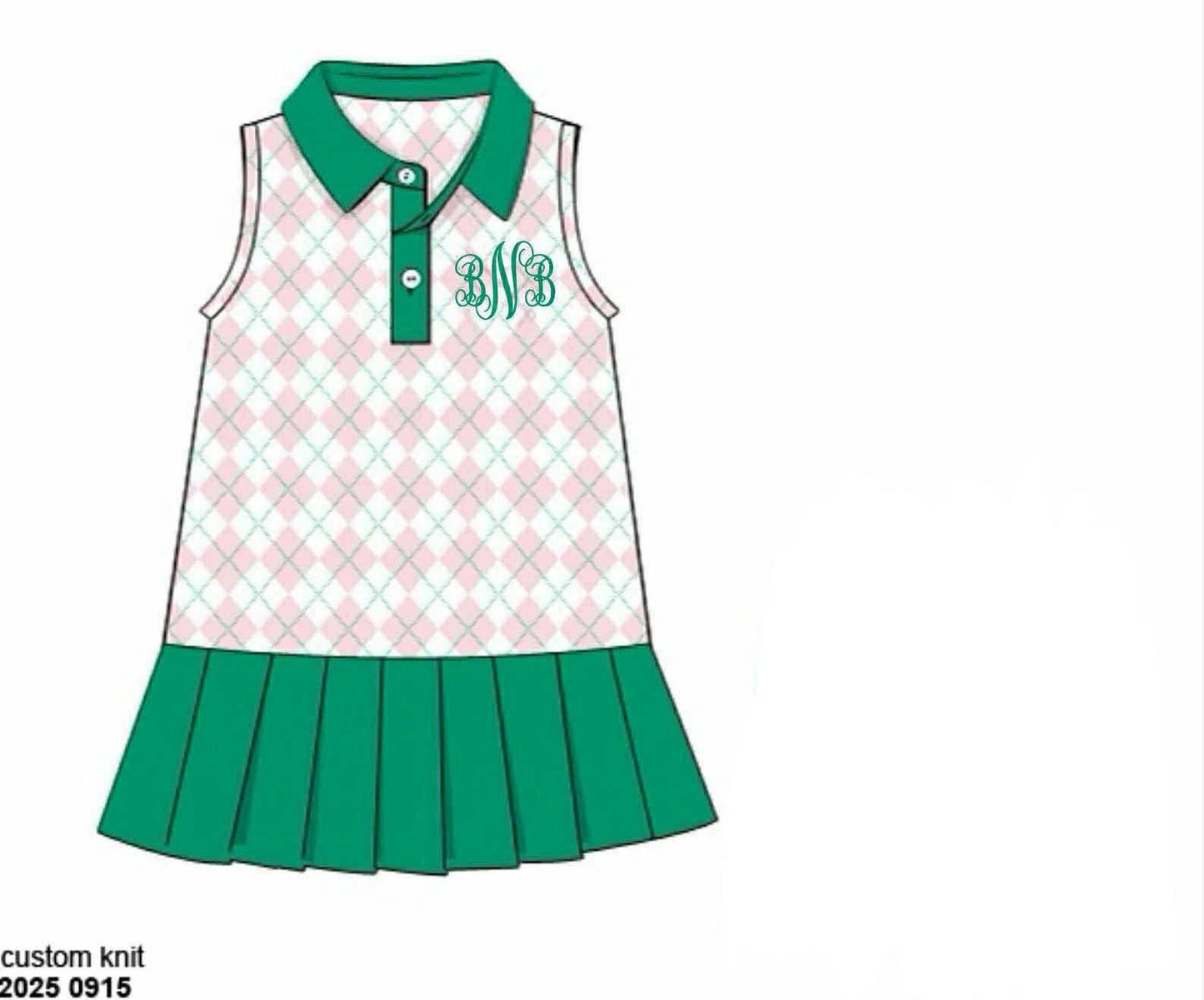 Pre Order 147: Rep Request- Girls Country Club Prep Knit Dress