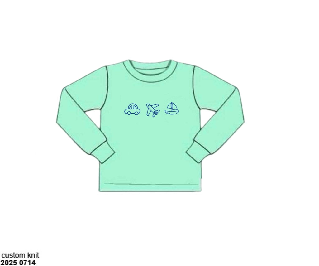 RTS: Boys Only- Transportation Embroidered Shirt