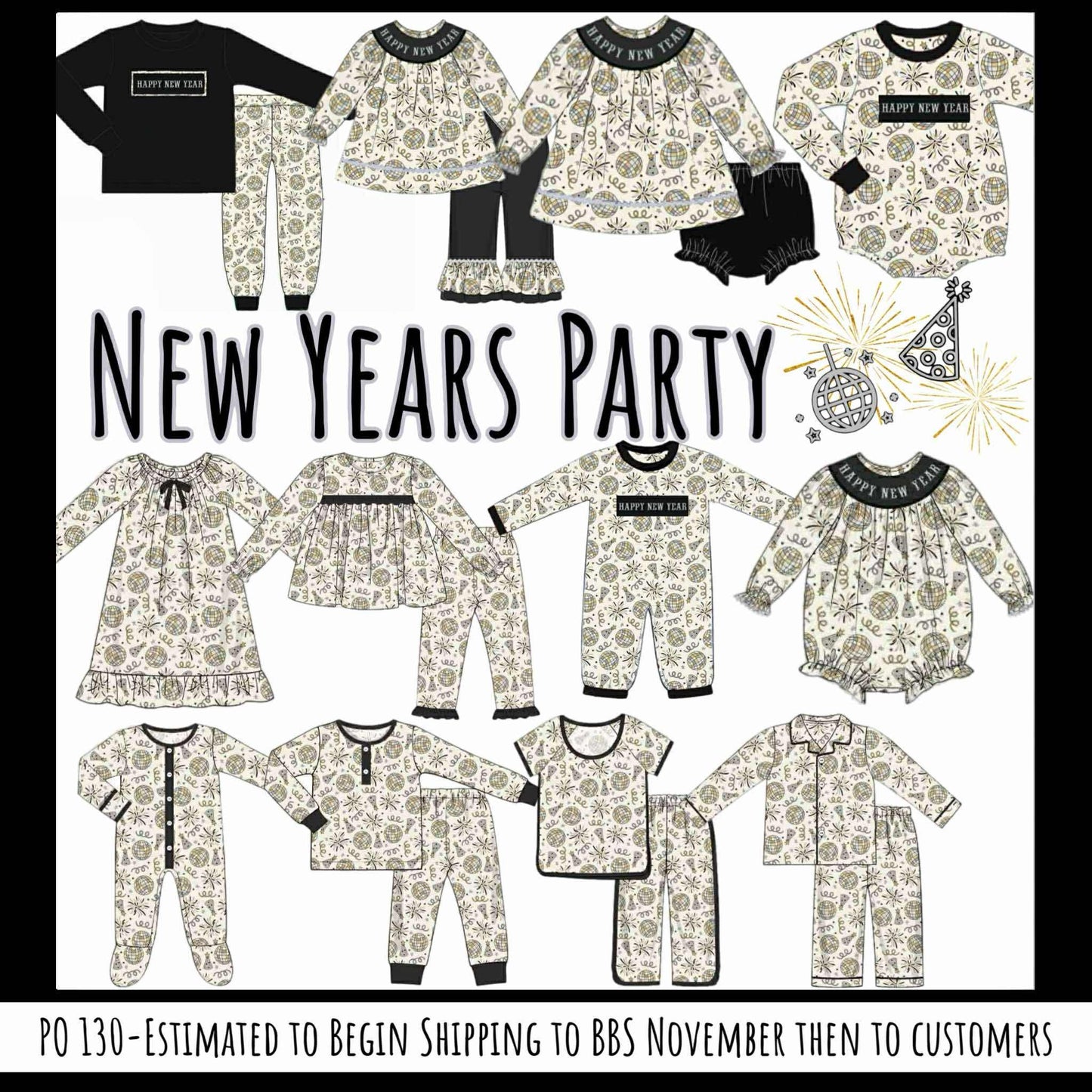 Pre Order 130: New Years Party!- Girls Knit Gown