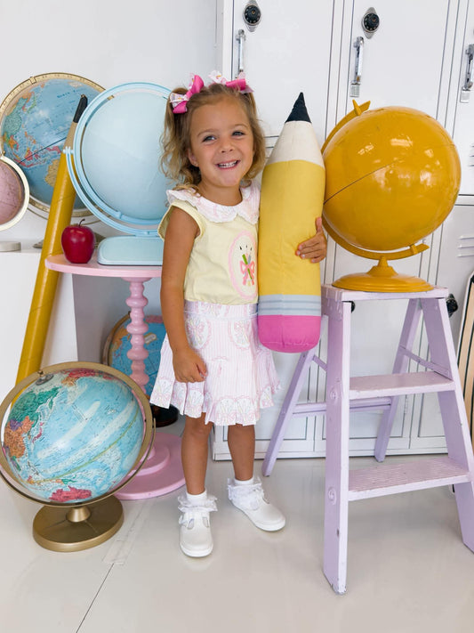 RTS: Preppy Pencils- Girls Knit Skort Set