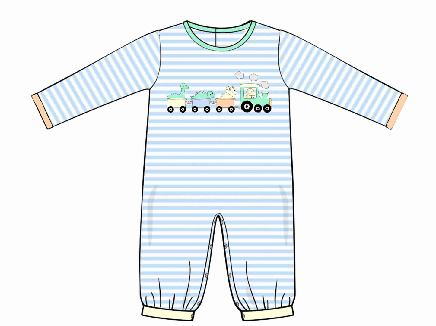 RTS: Dino Train- Boys Knit Romper