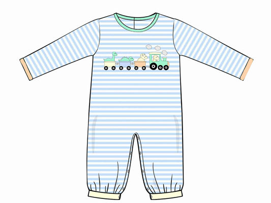 RTS: Dino Train- Boys Knit Romper
