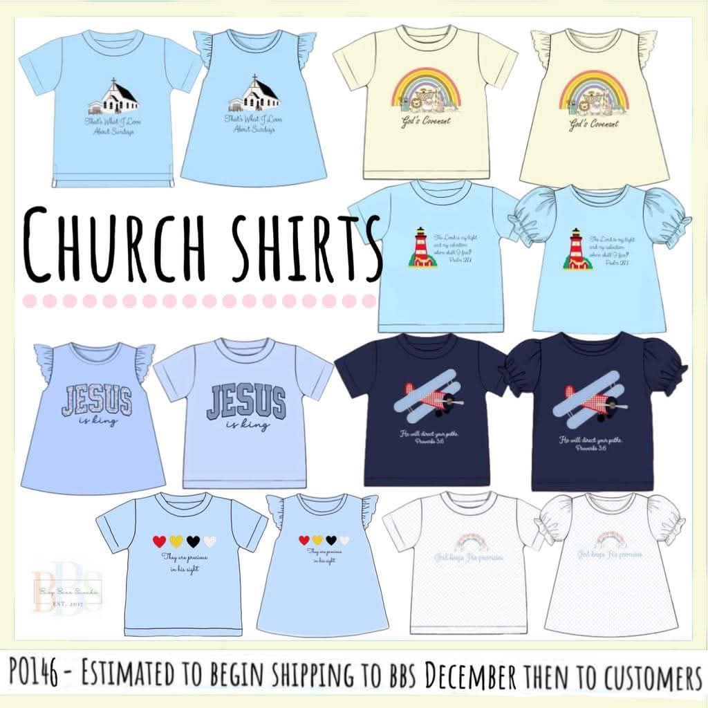 Pre Order 146: Church- Boys Proverbs 3:6 Knit Shirt