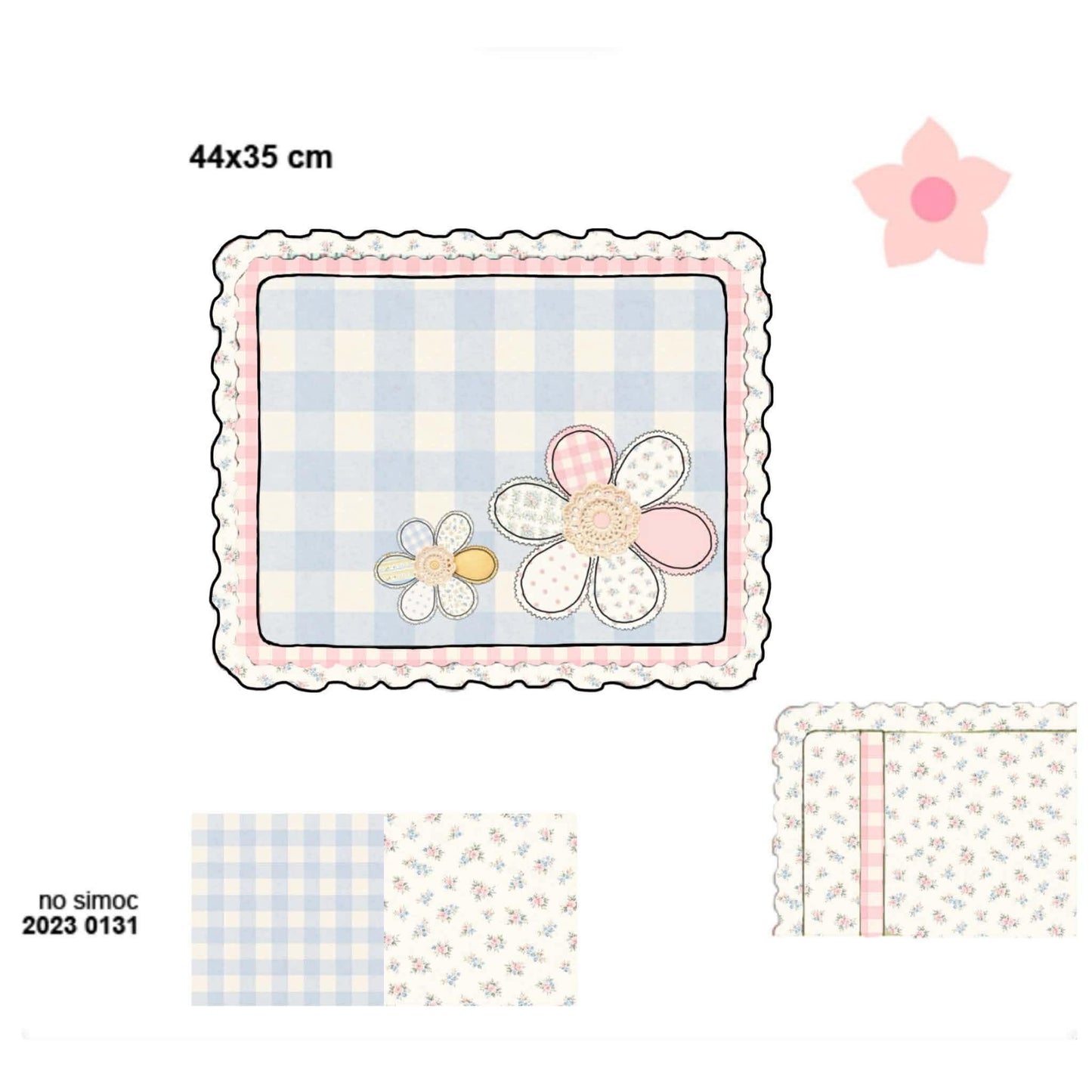 Honey 3: Homestead- Flower: Appliqué Woven Pillow Sham