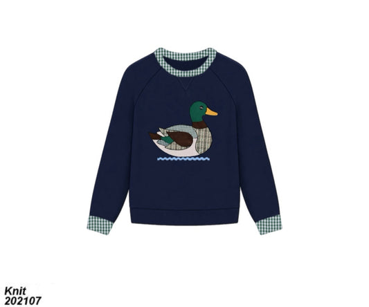 Honey 3: Homestead- Duck: Knit Appliqué Pullover