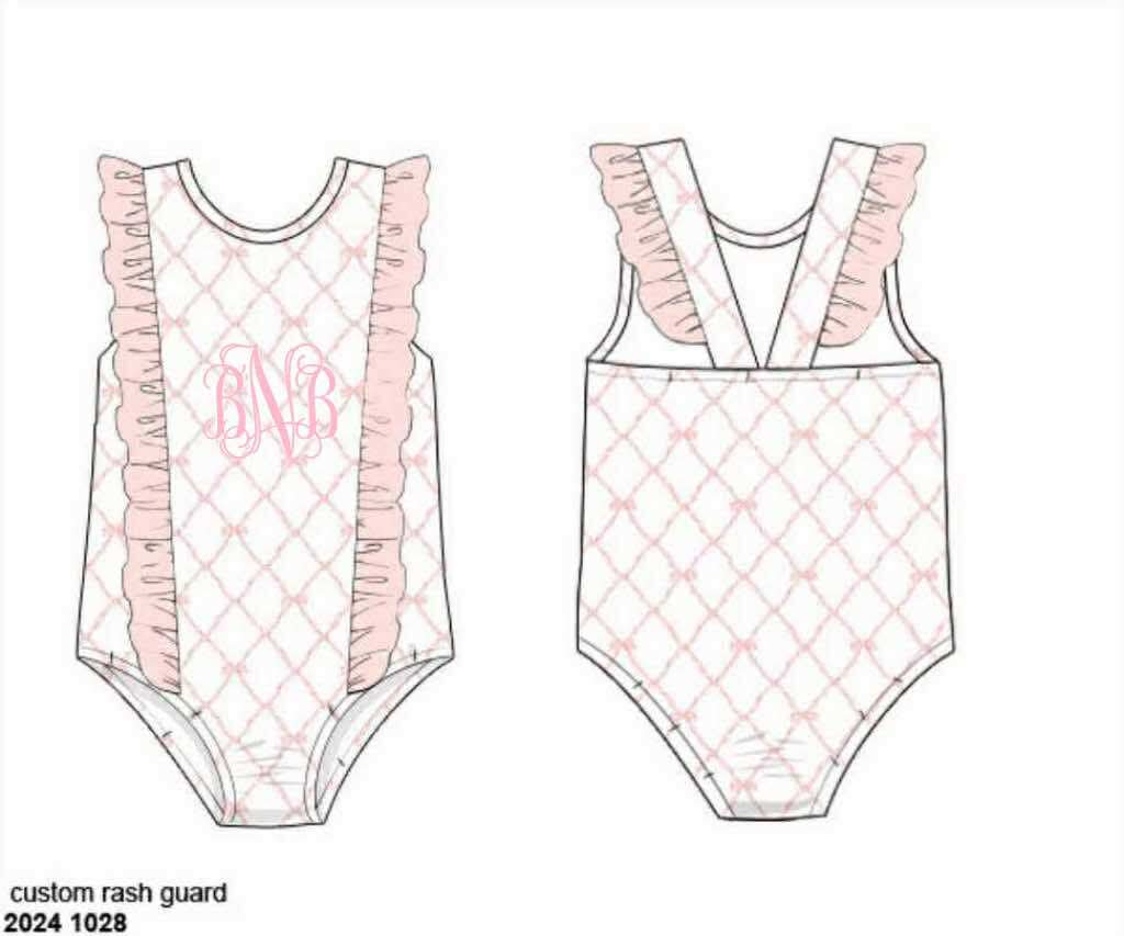 Pre Order 136: Ella Beau- Girls 1pc Sleeveless Rashguard Swim