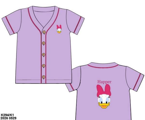 Pre Order 146: Girls Only- Mom/Mini Girly Duck Appliqué Knit Jersey