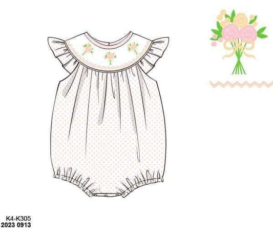 RTS: Blooms Away- Girls Knit Bubble