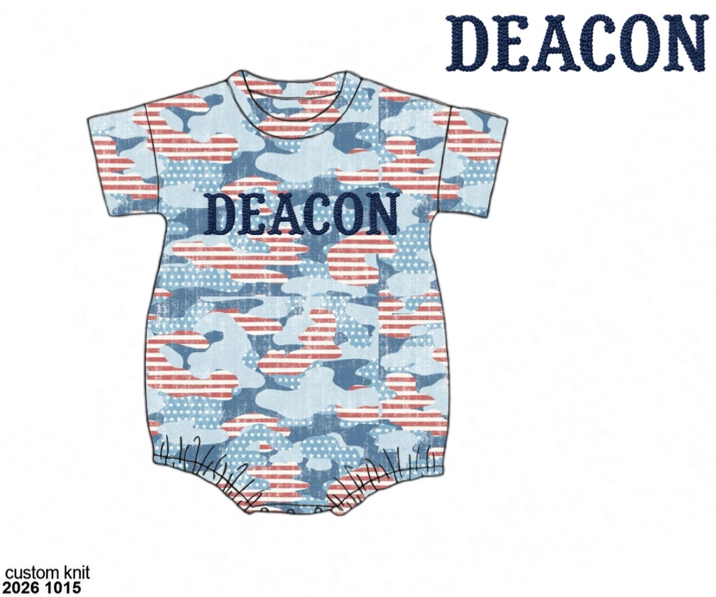 Camo Craze Flash Presale: Unisex Oversized French Knot Bubble- Merica