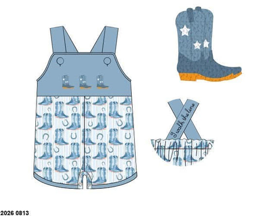 Special Pricing 2.0: Johnny & June- Boys French Knot Shortall