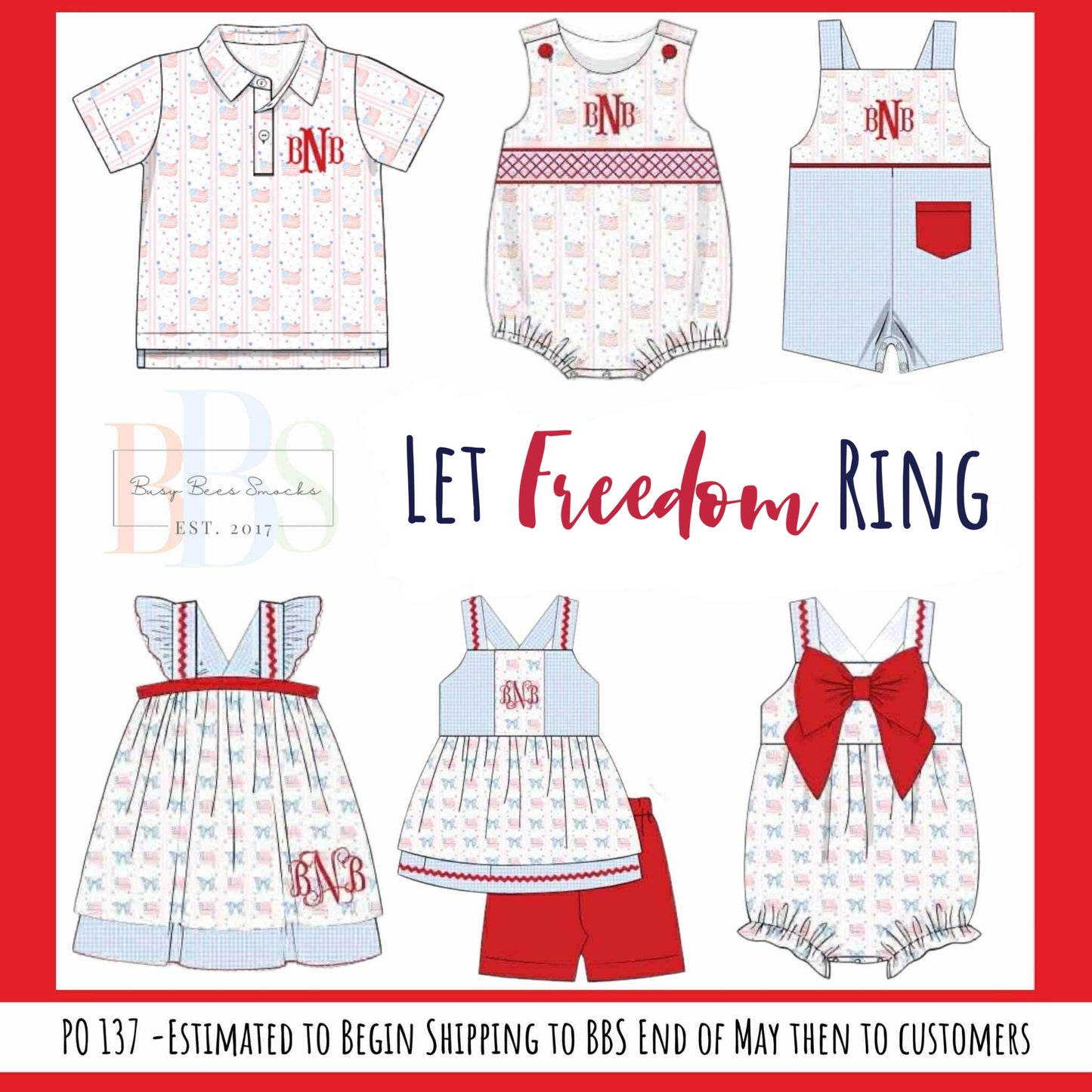RTS: Let Freedom Ring- Boys Woven Bubble (No Monogram)