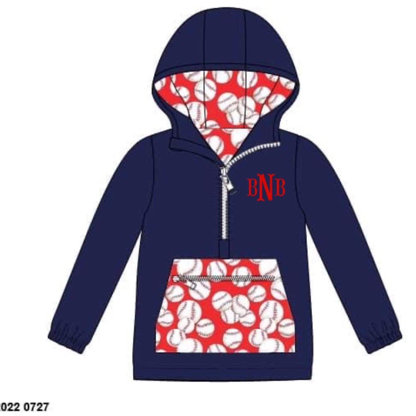 Pre Order 147: Rep Request- Boys Baseball Hoodie