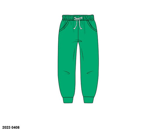 RTS: Boys Knit Joggers- Kelly Green
