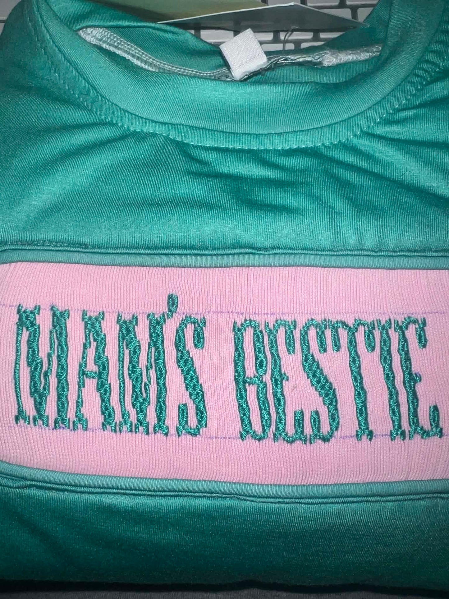 RTS: DEFECT-Knit Joggers- Girls Rainbow Stripe "MAM'S BESTIE"